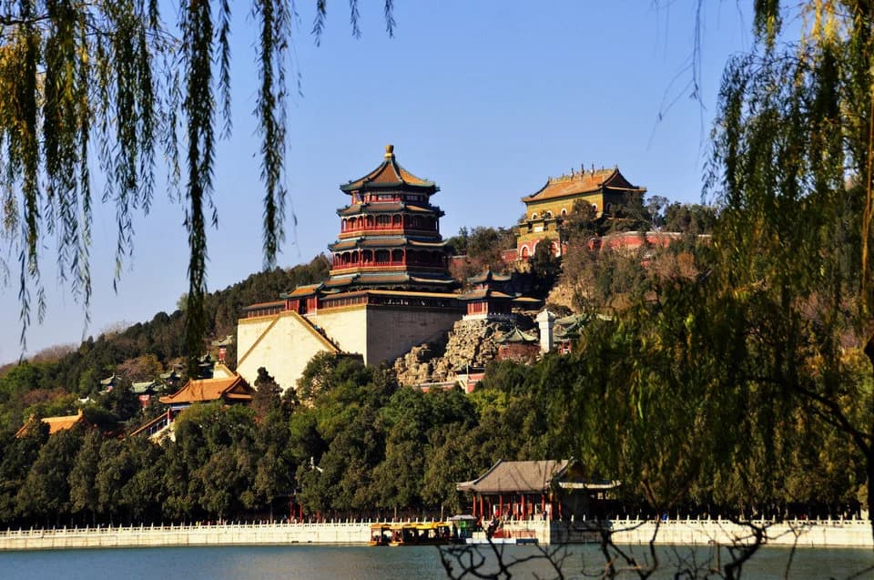 Summer Palace Kunming Lake with Longevity Hill in background